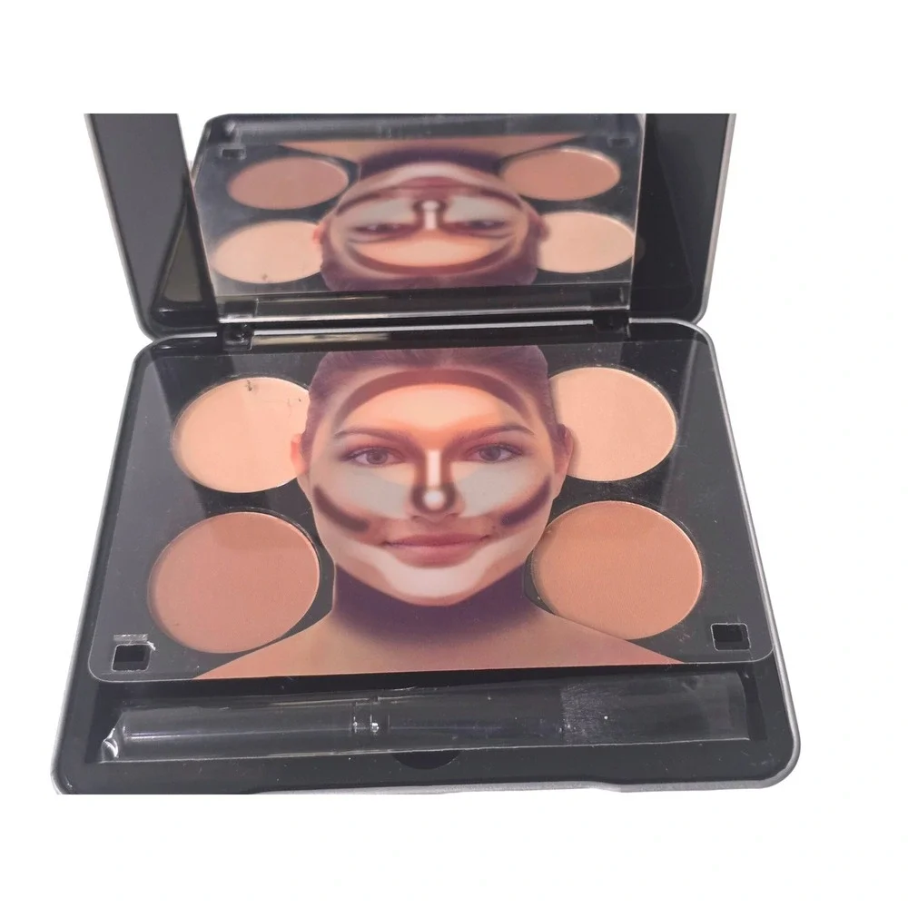 Makeover Essentials Contour Kit 6 Color Face Palette with Mirror‎ and Brush New